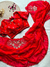 Premium Space Silk Handwork saree(unstitched)