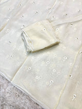 Viscous organza with butti