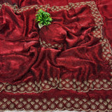 Space silk jarkhan work sarees