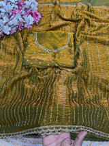 Rain drop Space silk jarkan saree