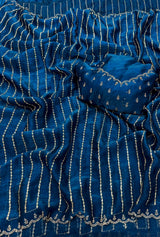 Space silk satin sarees