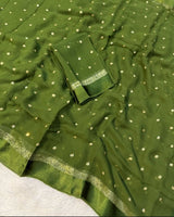 Viscous Georgette with sequin butti