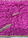 Chiffon mirror work sarees