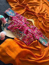 Soft viscose tissue saree