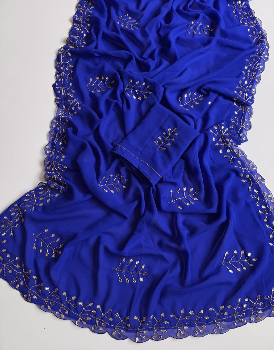 Georgette handwork sarees