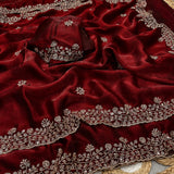 Space silk satin with handwork