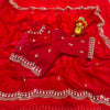 Space silk saree with stitched blouse