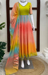 Anarkali with Multi colours