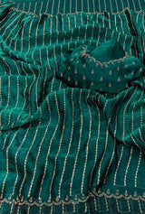 Space silk satin sarees