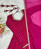 Moss silk anarkali