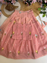 Kids mul chandeeri lehenga