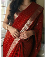 Viscous Georgette with sequence work
