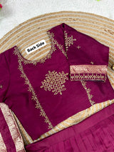Premium Soft Silk lehenga choli with maggam work