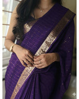 Viscous Georgette with sequence work