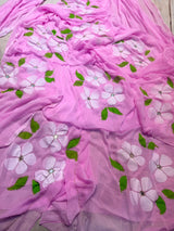 Chiffon Brush Print Saree
