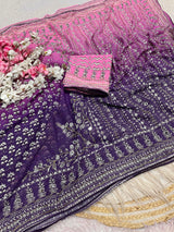 Dual shade karina kapoor inspired Georgette sarees