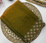 Space silk jarkhan work sarees