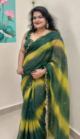 Tebby organza handwork saree