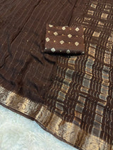 Viscous Georgette with sequence work
