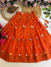 Kids mul chandeeri lehenga