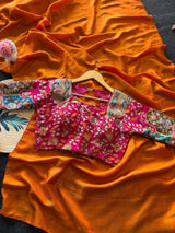 Soft viscose tissue saree
