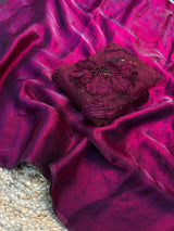 Space silk with designer blouse