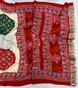 Ajrak crape mirror sarees
