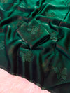 Space silk satin with beads work