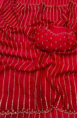 Space silk satin sarees