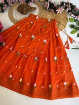 Kids mul chandeeri lehenga