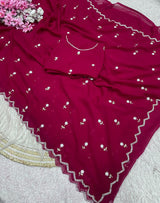 Premium Georgette handwork sarees