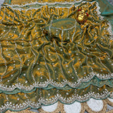 Space silk viral beads sarees
