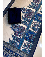 Anarkali dress with kalamkari dupatta