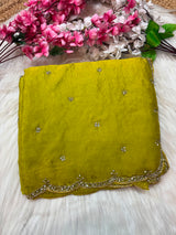 Single line Premium Space silk handwork sarees