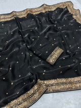 Space silk sarees with butti work