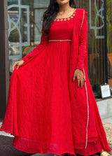 Designer Space Silk Anarkali Set