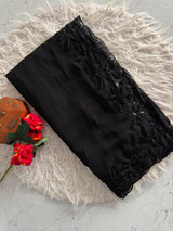 Black handwork saree