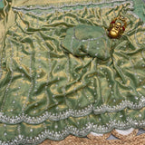 Space silk viral beads sarees