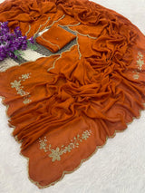Ranngoli crushed sarees
