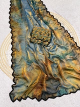 Space silk satin with handwork