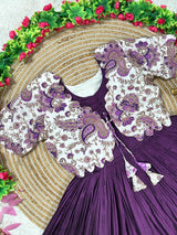 Beautiful Gown With Floral Coat