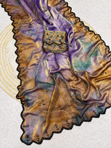 Space silk satin with handwork