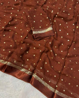 Viscous Georgette with sequin butti