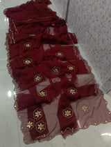 Georgette handwork sarees