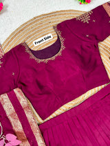 Premium Soft Silk lehenga choli with maggam work