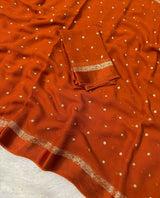 Viscous Georgette with sequin butti