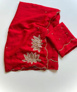 Ranggoli Crush handwork saree