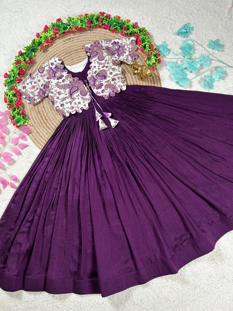 Beautiful Gown With Floral Coat