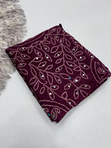 Ajrak mirror work sarees