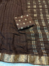Viscous Georgette with sequence work